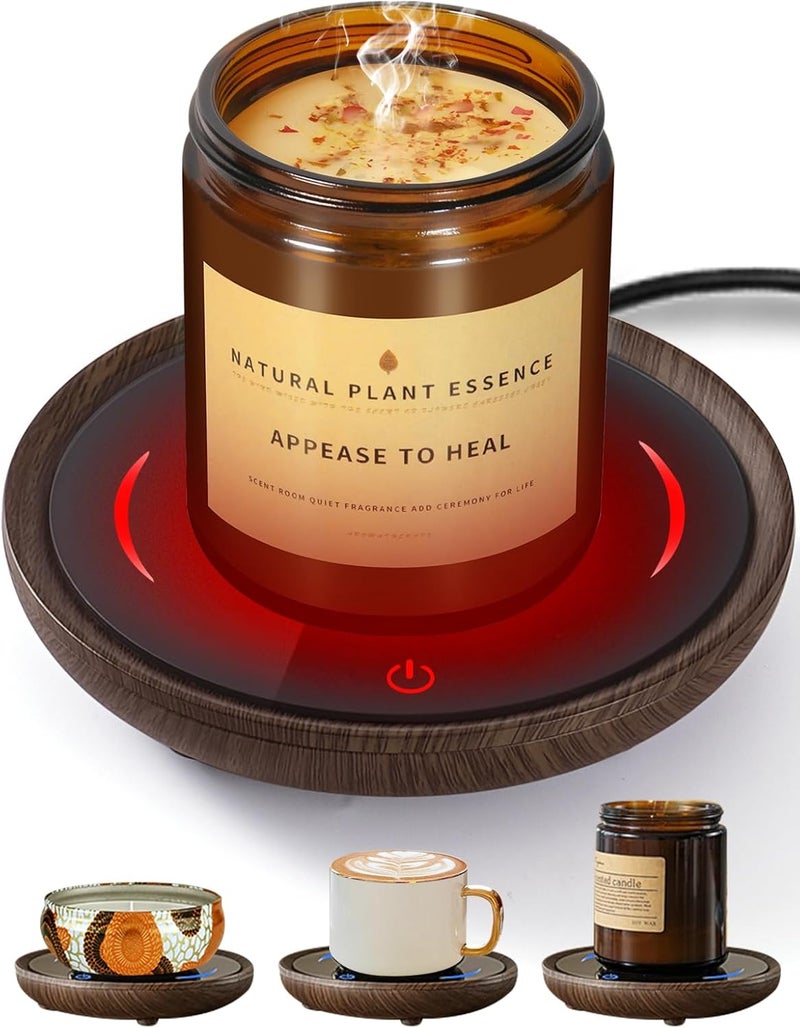 PUSEE Candle Mug Warmer, Gravity-Induction Coffee Mug Warmer for Desk with 2 Temp Settings, Auto Shut Off Coffee Cup Warmer, Beverage Warmers Heating Plate for Coffee, Tea, Milk and Candle Wax - Image 1